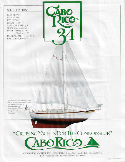 Cabo Rico 34 Brochure