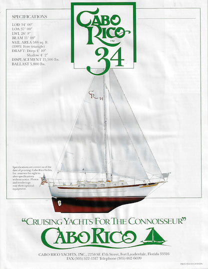 Cabo Rico 34 Brochure