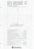 Jeanneau Sun Odyssey 47 Cockpit Central Specification Brochure