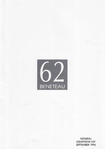 Beneteau 62 Specification Brochure