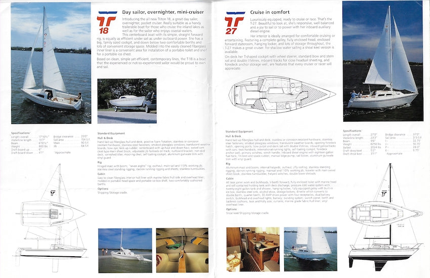 Pearson 1985 Triton Small Boats Brochure