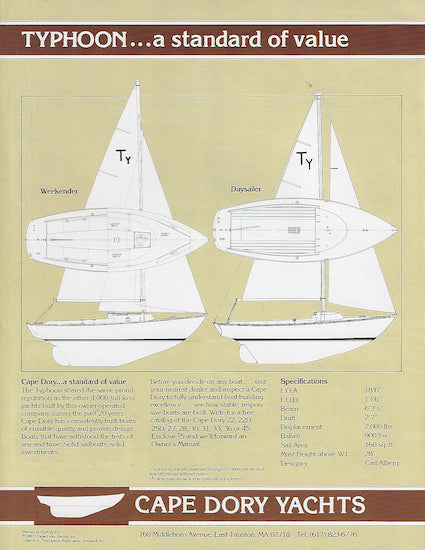 Cape Dory Typhoon & Weekender Brochure