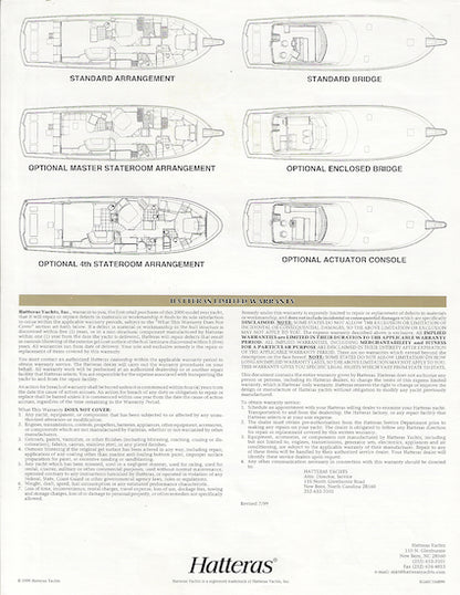Hatteras 60 Convertible Specification Brochure