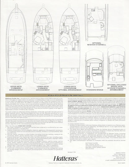 Hatteras 65 Convertible Specification Brochure