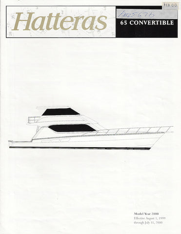 Hatteras 65 Convertible Specification Brochure