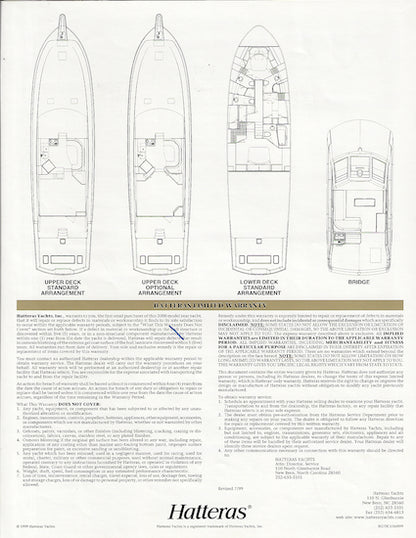 Hatteras 70 Convertible Specification Brochure