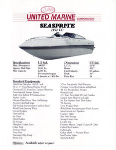 Seasprite 2152CC Brochure