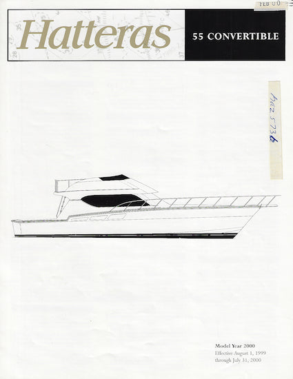 Hatteras 55 Convertible Specification Brochure – SailInfo I ...