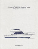 Phoenix 34 SFX Convertible  Specification Brochure