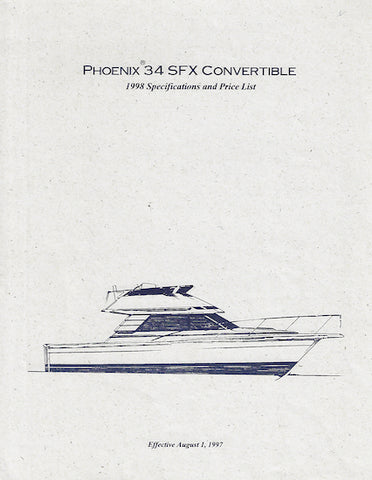 Phoenix 34 SFX Convertible  Specification Brochure