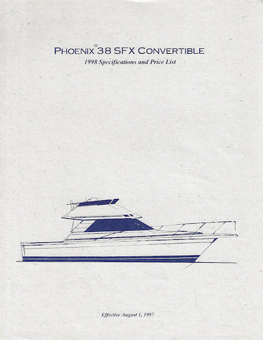 Phoenix 38 SFXConvertible Specification Brochure