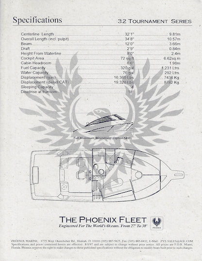 Phoenix 32 Tournament Series Specification Brochure