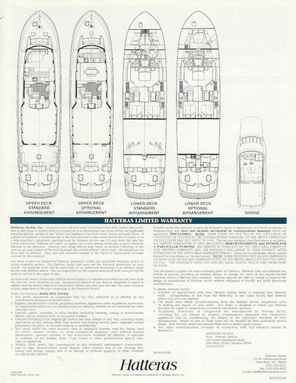Hatteras 92 Cockpit Motor Yacht Specification Brochure