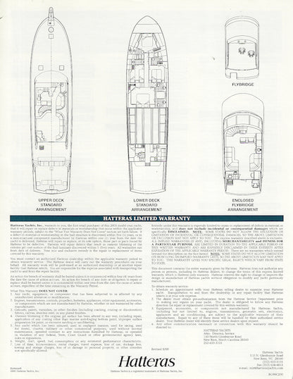 Hatteras 90 Convertible Specification Brochure