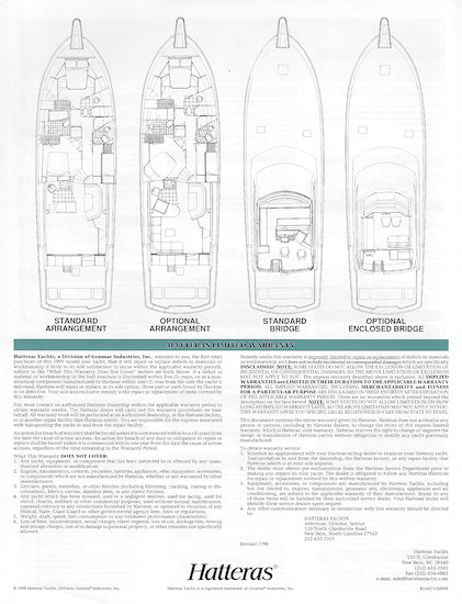 Hatteras 60 Convertible Specification Brochure – SailInfo I ...