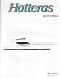 Hatteras 60 Convertible Specification Brochure