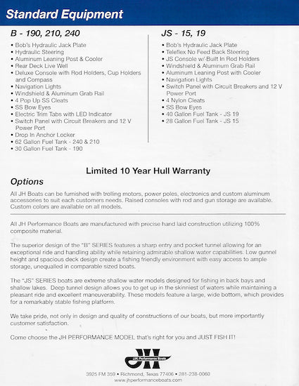 JH 2009 Performance Brochure