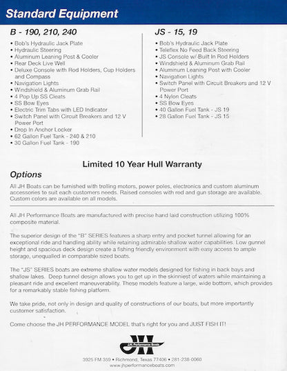 JH 2009 Performance Brochure