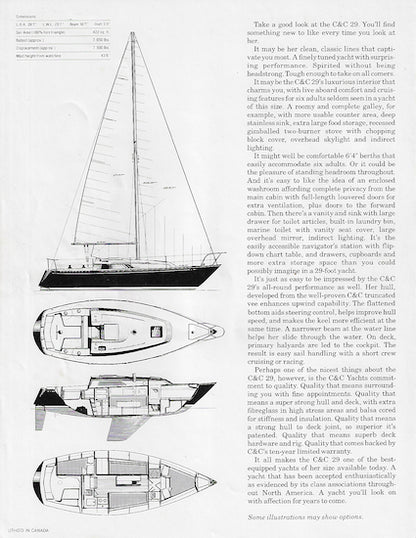 C&C 29 Brochure
