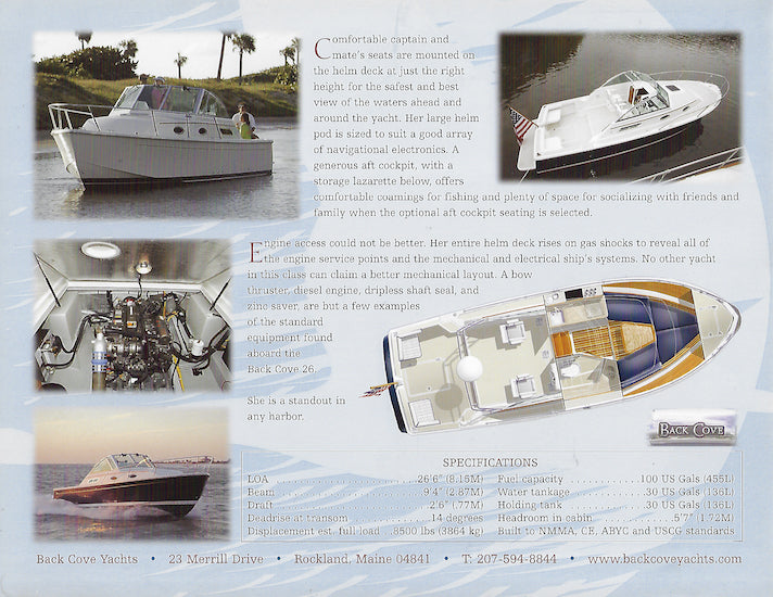 Back Cove 26 Brochure