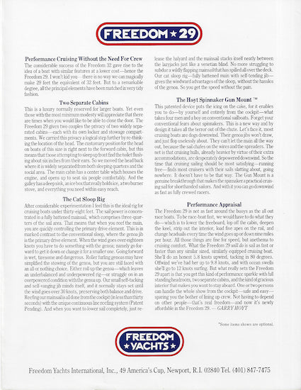 Freedom 29 Brochure