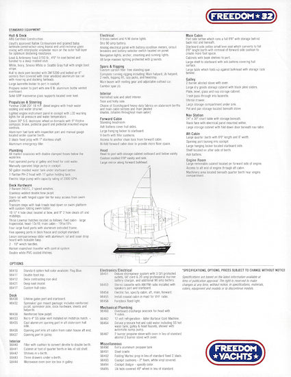 Freedom 32 Specification Brochure [Mull]