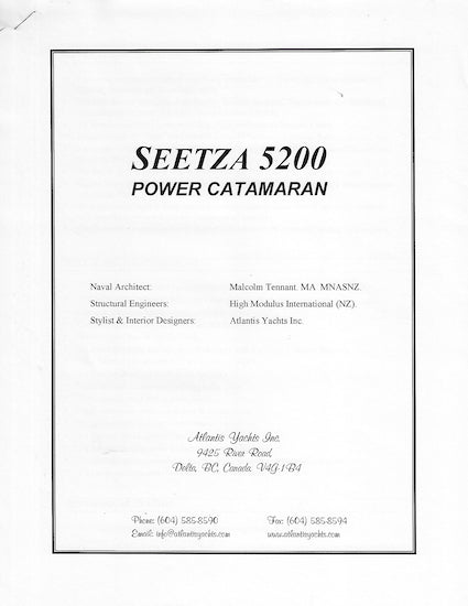 Atlantis Seetza 5200 Brochure Package