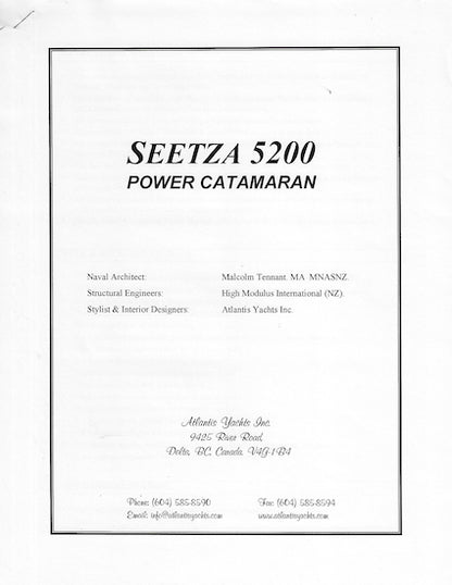 Atlantis Seetza 5200 Brochure Package