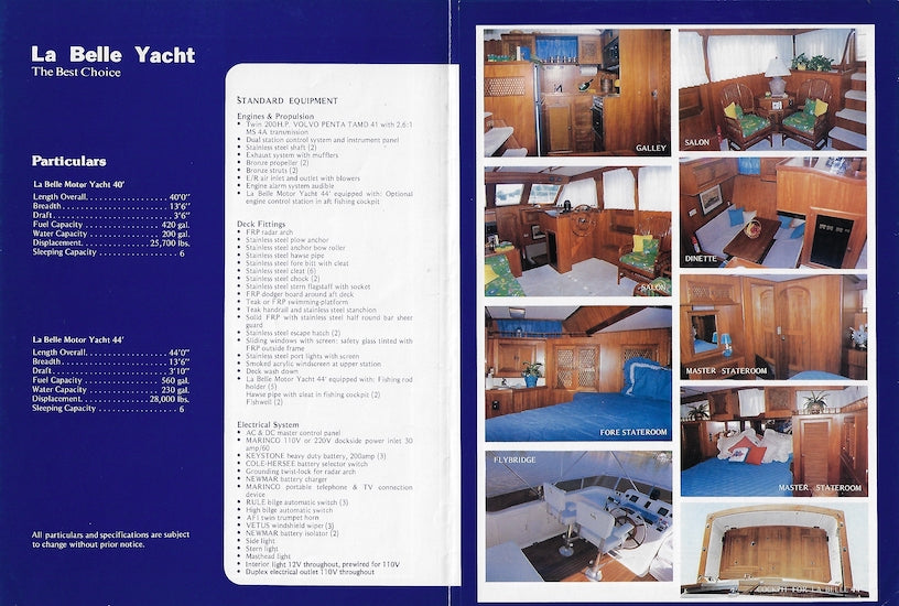 La Belle 40 / 44 Brochure