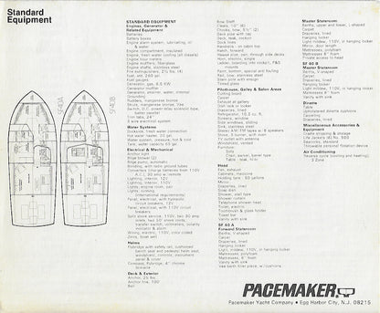 Pacemaker SF40 Sport Fisherman Specification Brochure