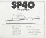 Pacemaker SF40 Sport Fisherman Specification Brochure