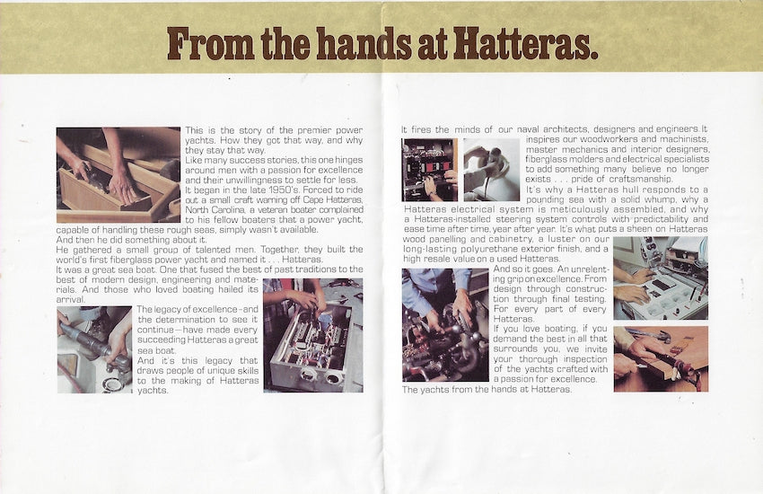 Hatteras 1976 Poster Brochure