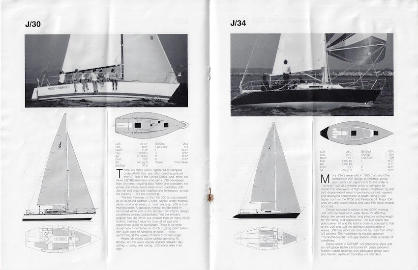 J Boats 1985 Brochure