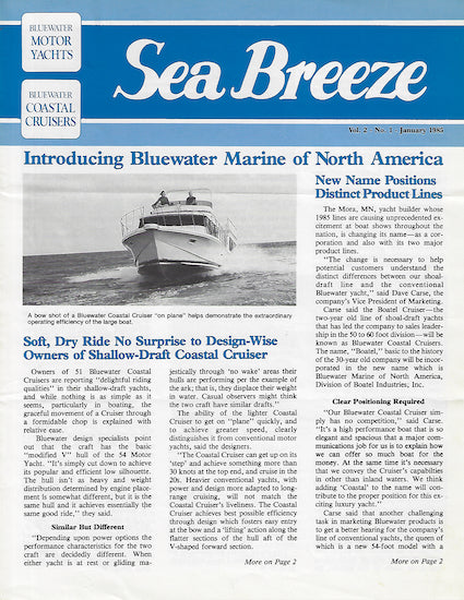 Bluewater Sea Breeze Newsletter - Winter 1985