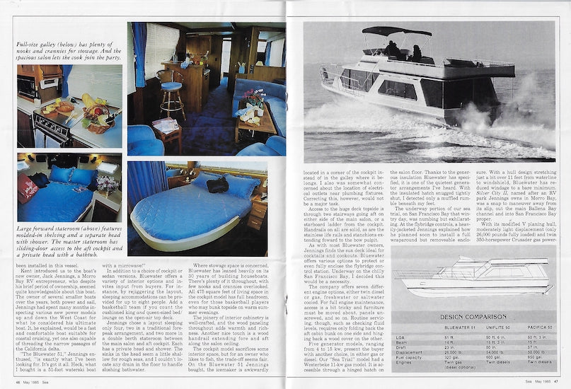 seaページ Bluewater 51 Coastal Cruiser Sea Magazine Reprint Brochure