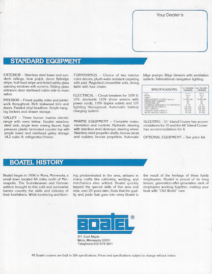 Bluewater Boatel Inland Cruiser Brochure