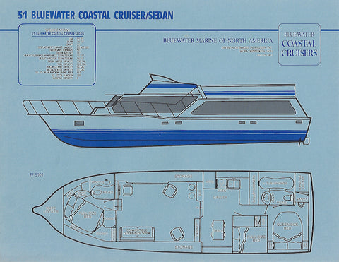 Bluewater 51 Coastal Cruiser Sedan Specification Brochure