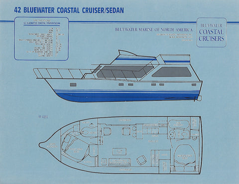 Bluewater 42 Cockpit Motor Yacht Specification Brochure