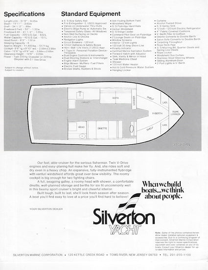 Silverton 31 Sedan Brochure
