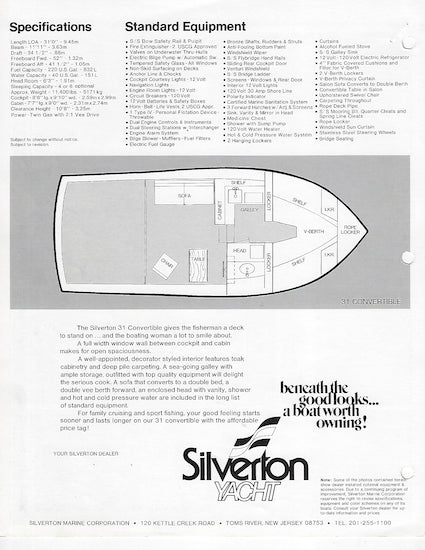 Silverton 31 Convertible Brochure