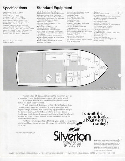 Silverton 31 Convertible Brochure