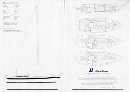 Hallberg-Rassy 46 Poster Brochure