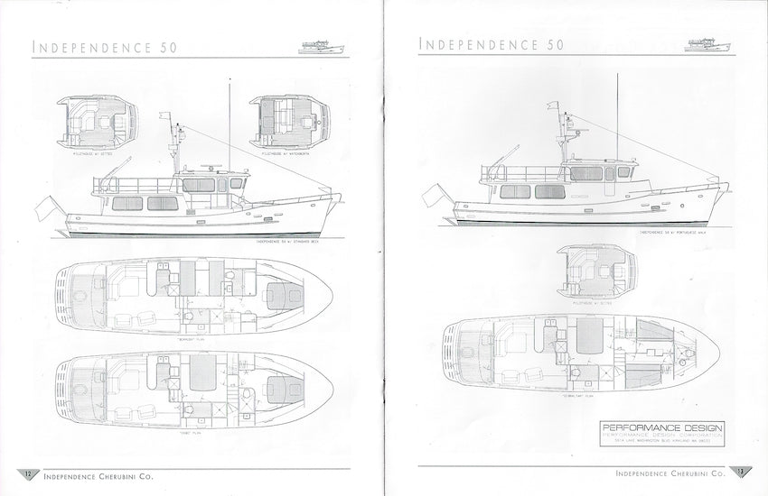 Independence Cherubini 45 & 50 Trawler Brochure