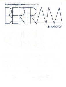 Bertram 31 Hardtop Specification Brochure