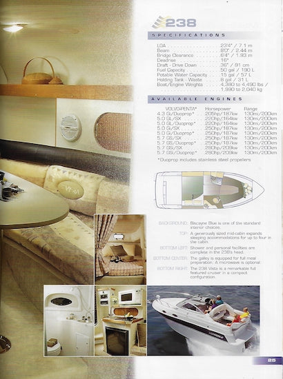 Four Winns 2000 Vista Cruisers Brochure
