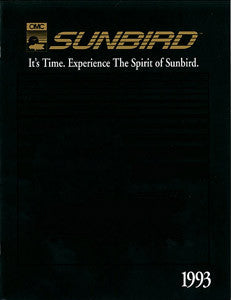 Sunbird 1993 Brochure
