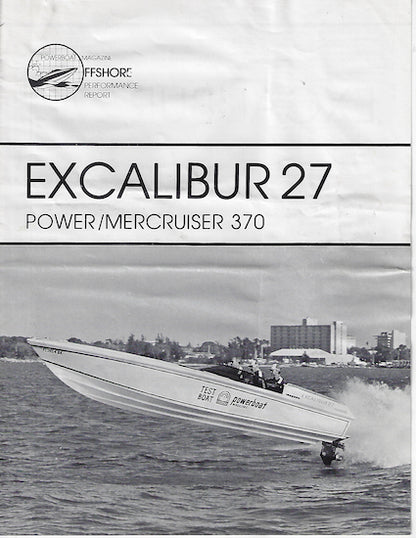 Excalibur 27 Offshore Magazine Reprint Brochure