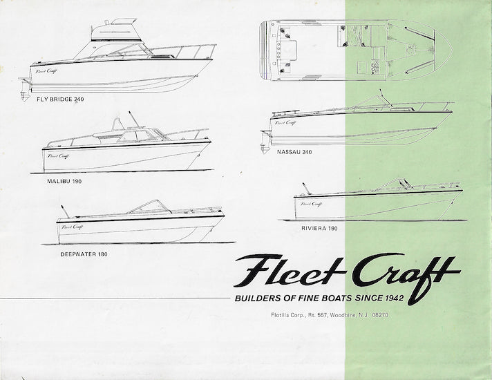 Fleet Craft 1976 Brochure Package SailInfo I