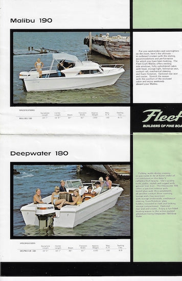 Fleet Craft 1976 Brochure Package