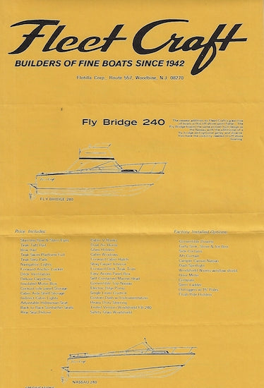 Fleet Craft 1976 Brochure Package